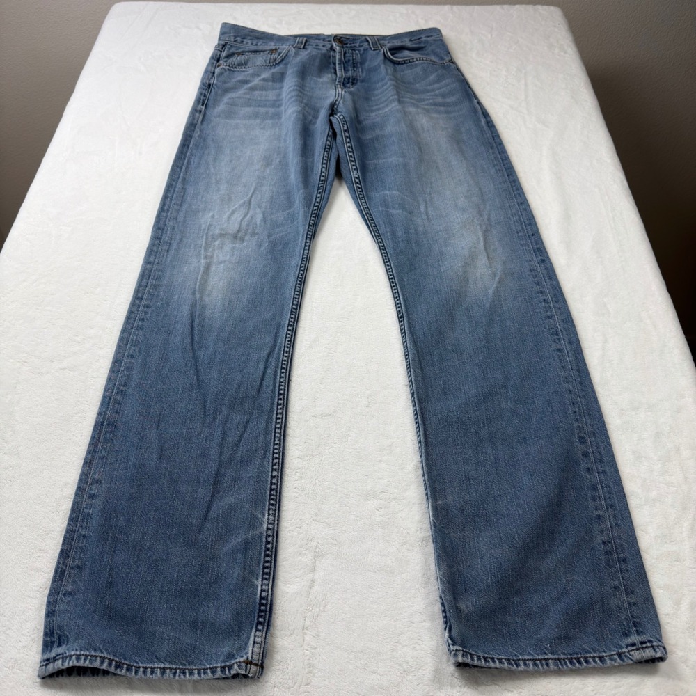 J Brand Fairlane Loose Straight Leg Jeans Mens 32 Blue Good Carlsbad 100% Cotton